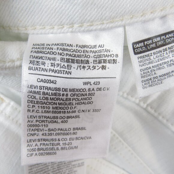 Levi's Off-White Cut Off Hem Jean Shorts Women's Size 4 - Picture 8 of 11